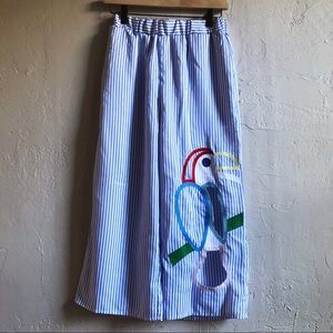 Vintage bird cut-out pants